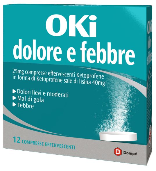 OKI DOLORE E FEBBRE*12 cpr eff 25 mg